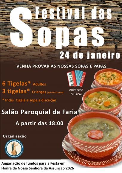 Festival das Sopas  -  Comiss&atilde;o de Festas em Honra de Nossa Senhora da Assun&ccedil;&atilde;o 2026.